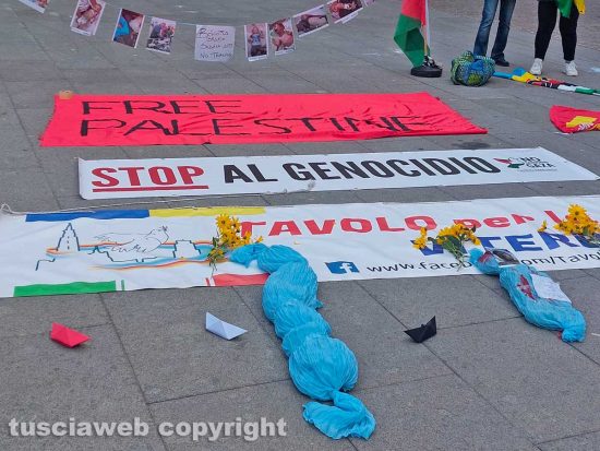 Viterbo - "Free Palestine" in piazza del Comune