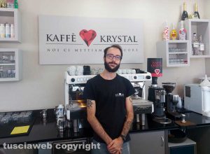 Luca Bendia, proprietario del Caffè Kristal