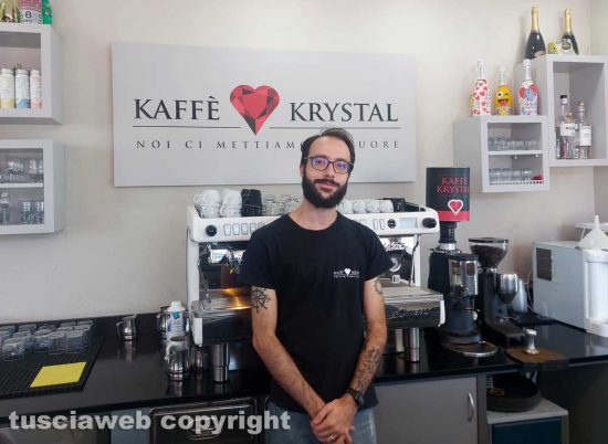 Luca Bendia, proprietario del Caffè Kristal