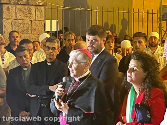 Viterbo - Santa Rosa - Il vescovo Piazza e la sindaca Frontini