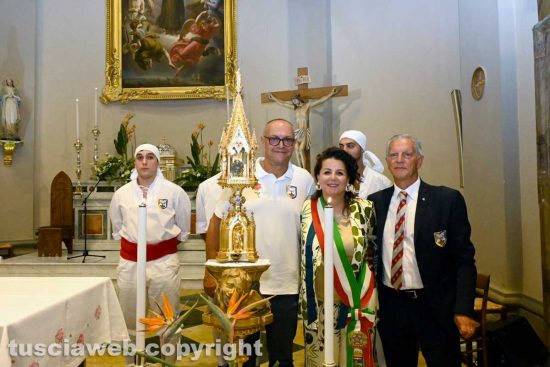 La messa solenne - Il cuore di santa Rosa - La sindaca Chiara Frontini con Massimo Mecarini e Luigi Aspromonte