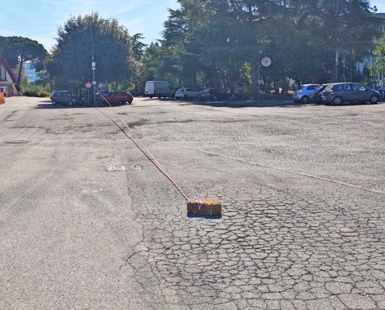 Orte - la segnalazione al campo sportivo