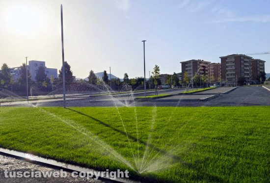 Viterbo - Parcheggio al tribunale - Lavori quasi terminati