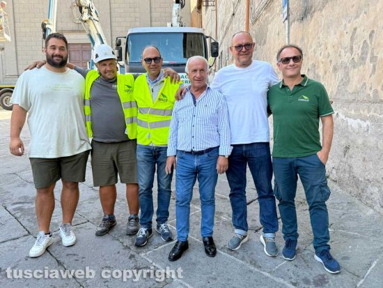 Mirko e Vincenzo Fiorillo col capofacchino Luigi Aspromonte e Damiano Amatore