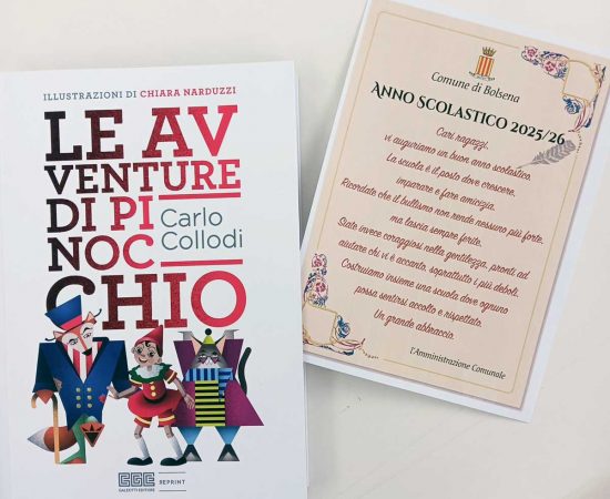 Bolsena – Nel primo giorno di scuola ogni studente ha ricevuto in regalo una copia delle Avventure di Pinocchio di Carlo Collodi, edita da Galeotti editore