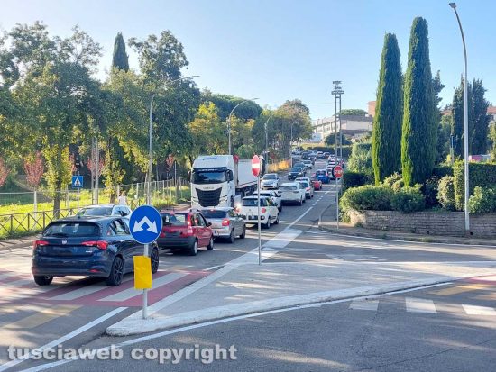 Viterbo - Il traffico nella zona di valle Faul