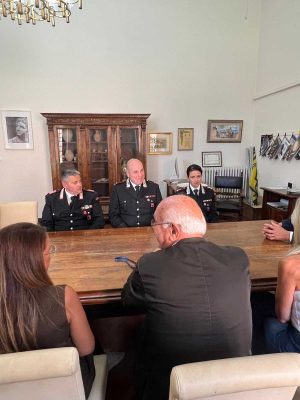 Tuscania - L'amministrazione incontra il nuovo comandante della compagnia dei carabinieri Boris Marando