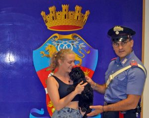 Rieti - Barboncino tratto in salvo dai carabinieri