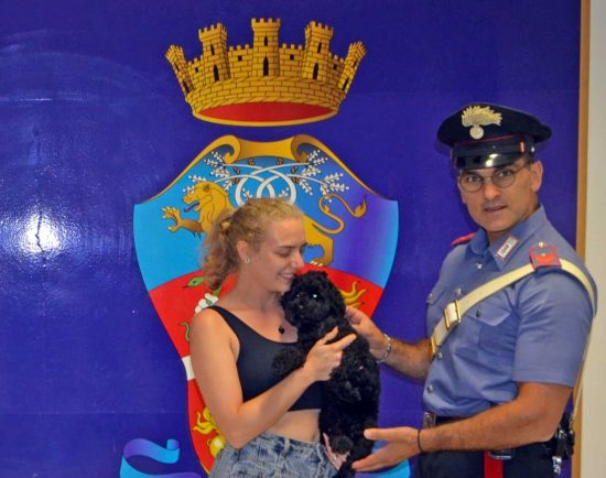 Rieti - Barboncino tratto in salvo dai carabinieri