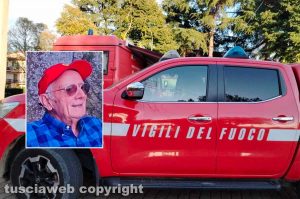 I vigili del fuoco in azione - Nel riquadro Andrea Gentili
