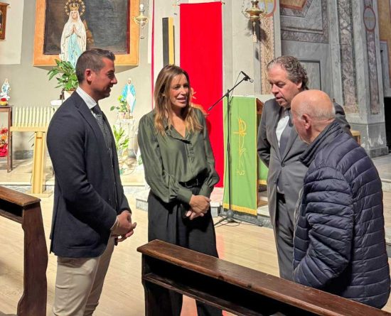 La sottosegretaria alla Cultura Lucia Borgonzoni in visita a Tessennano