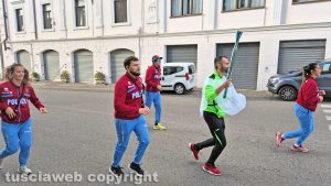 Montefiascone - La prova generale del passaggio della fiamma olimpica di Milano-Cortina 2026