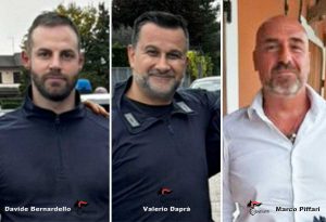 I carabinieri Davide Bernardello, Marco Piffari e Valerio Daprà