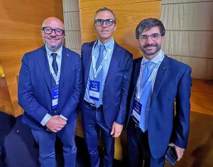Roma - L'assemblea generale di Unindustria 2025 - Mauro Rotelli, Andrea Belli e Daniele Sabatini