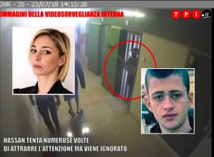 Carcere - Hassan Sharaf, nel riquadro, in cella di isolamento (nell'altro riquadro, la criminologa Flaminia Bozan)