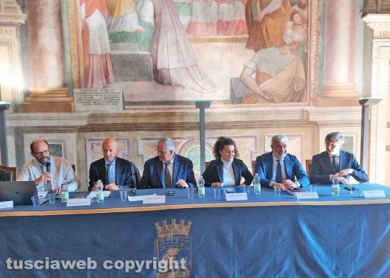 Da sinistra: Carlo Sotis, Alessandro Ruggeri, Alvaro Marucci, Chiara Frontini, Mario Palazzi e Francesco Oddi