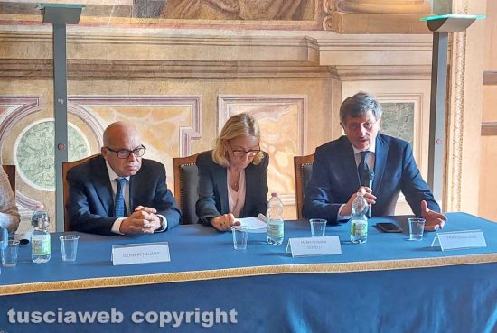 Da sinistra: Giuseppe Meliadò, Maria Rosaria Covelli e Francesco Oddi