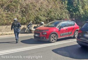 Incidente su strada Cassia Sud
