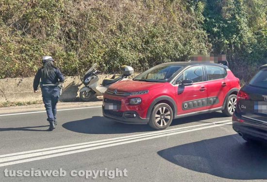 Incidente su strada Cassia Sud 