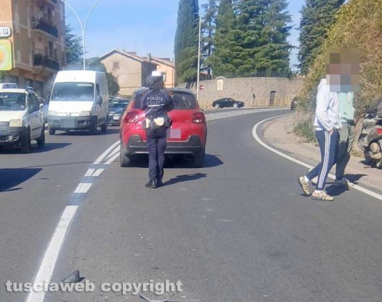Incidente su strada Cassia Sud 