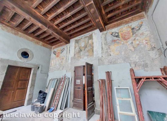 Bagnaia - I lavori a Palazzo Gallo