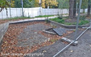 Viterbo - Cantiere in viale Trento