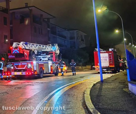 Viterbo - Intervento dei vigili del fuoco