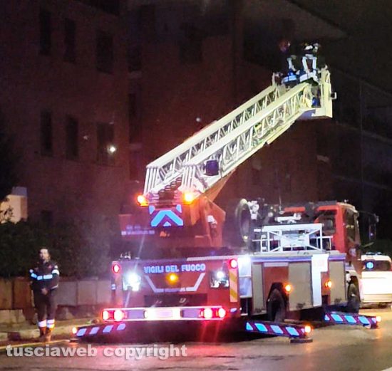 Viterbo - Intervento dei vigili del fuoco
