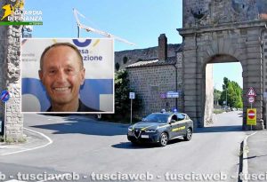 Viterbo - Guardia di finanza - Nel riquadro Claudio Orlandini