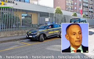 Viterbo - Guardia di finanza (nel riquadro Claudio Orlandini)