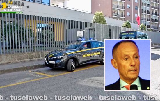 Viterbo - Guardia di finanza (nel riquadro Claudio Orlandini)