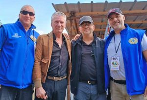 Da sinistra: Renato Nitti, il sindaco Igino Vestri, il sottosegretario di Stato Giovanbattista Fazzolari e Giuseppe Mancuso