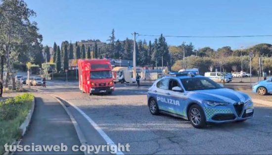 Viterbo - Prova passaggio Fiamma Olimpica