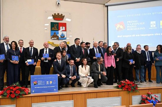 L'Aquila - Mario Palazzi tra gli insigniti del Premio Nazionale “Paolo Borsellino” 
