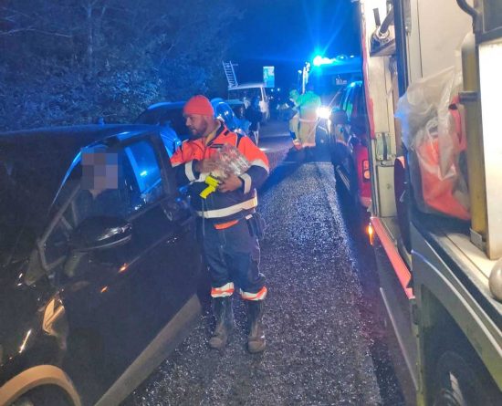 Maxitamponamento sull'Aurelia