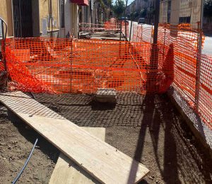 Marta - Lavori al marciapiedi di via Laertina