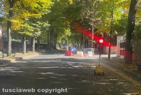 Viterbo - Il semaforo a viale Trieste