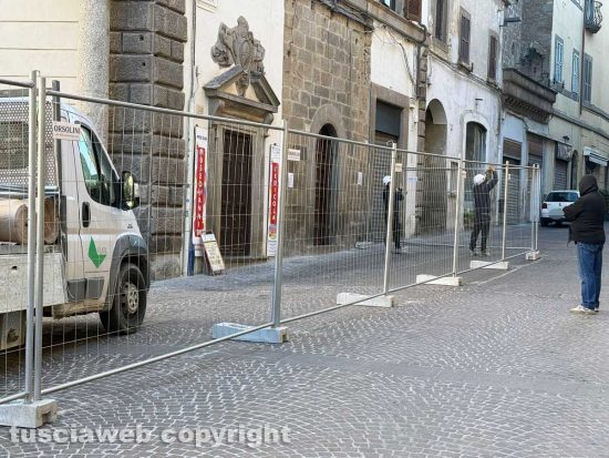 Viterbo - I lavori alla torre civica di piazza del Comune