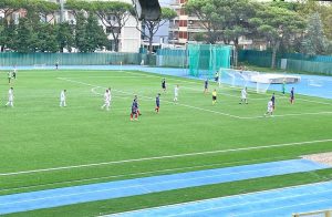 Pomezia-Sorianese alla fine del primo tempo