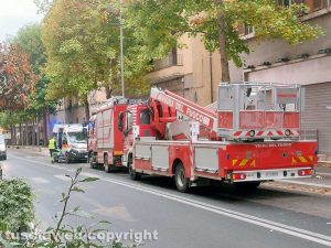 Viterbo - Via Marconi - Intervento dei vigili del fuoco e ambulanza 118