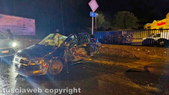 Schianto sulla Cassia tra Vetralla e Cura: tre auto coinvolte