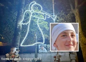 Viterbo - Viale Trieste - Un angelo di luce per ricordare il piccolo Leonardo Cristiani