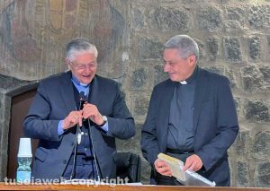 Il vescovo Piazza e don Gianfranco Calabrese