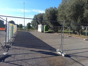 Viterbo - Il cantiere del ponte ciclopedonale