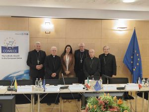 Antonella Sberna con i vescovi