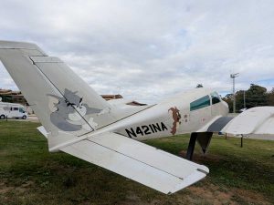 Ronciglione - Il bimotore Cessna 31/0N