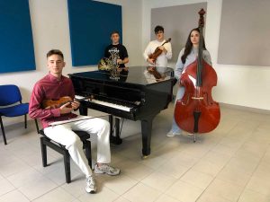 Da sinistra a destra: Niccolò Zezza, Filippo Amodio, Matteo Lucarelli, Valeria Giovannini