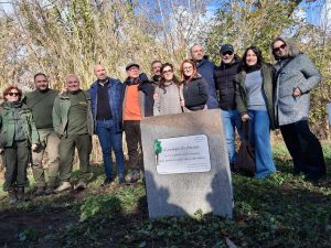 La cerimonia di piantumazione dell'albero all'Ente Monti Cimini - Riserva lago di Vico