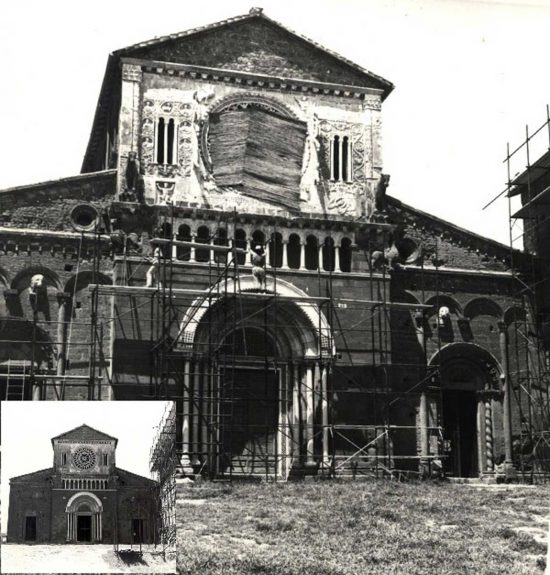 La chiesa di San Pietro, durante e dopo il restauro