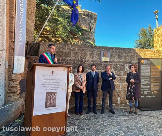 Civita Castellana - Intitolazione della piazzetta del Forte San Gallo ad Alessio Paternesi